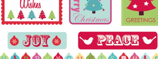 Modern Christmas Sentiments & Free Papers