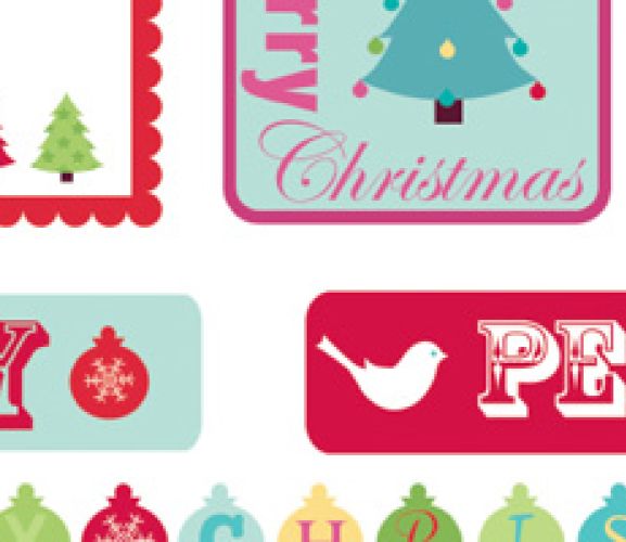 Modern Christmas Sentiments & Free Papers