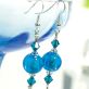 Blue Bead & Crystal Earrings