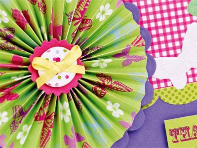 Concertina Folded Pinwheel Birthday Card