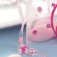 Pink Sequin Organza Gift Bags