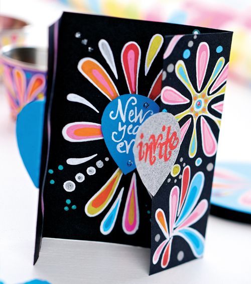 Vibrant Pen Painted Party Set