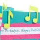 Concertina Fold Music Themed Card