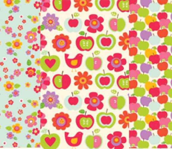 Apple, Floral, Bird Birthday & Well Wishes Free Papers and Sentiments