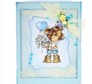 Childs Girly Topper Birthday Card
