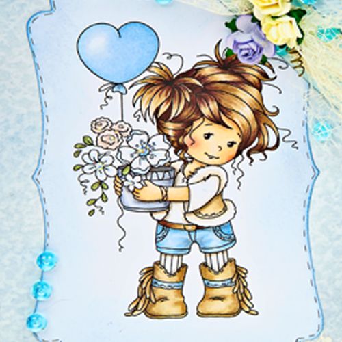 Childs Girly Topper Birthday Card