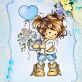 Childs Girly Topper Birthday Card