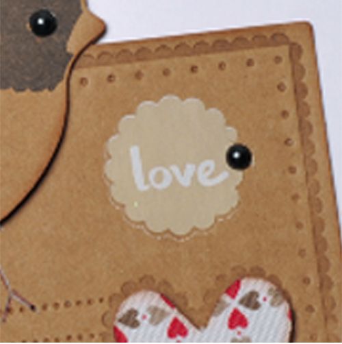 Kraft Paper Bird Love Card