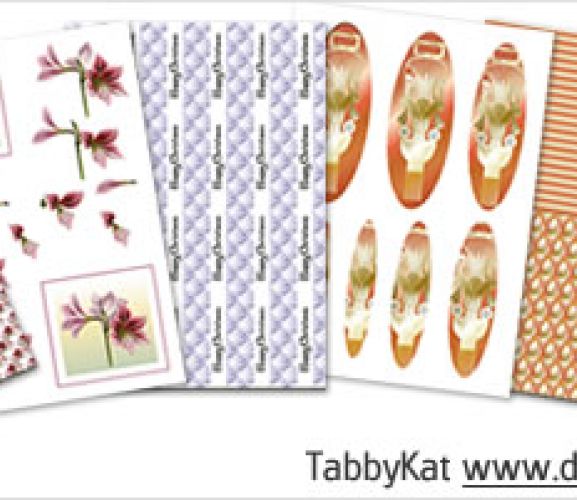 Christmas Fairies & Flowers Free Papers & Cut Outs