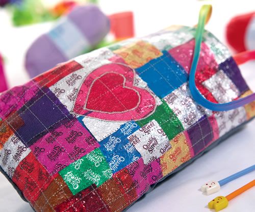 Stitched Upcycled Sweet Wrapper Bag