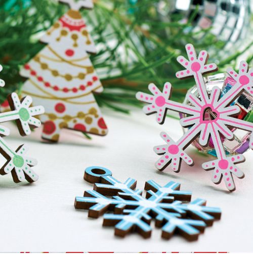 Pen Painted Wooden Blank Christmas Decorations