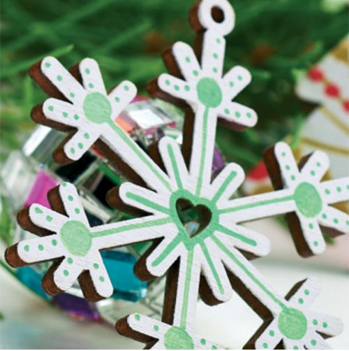 Pen Painted Wooden Blank Christmas Decorations