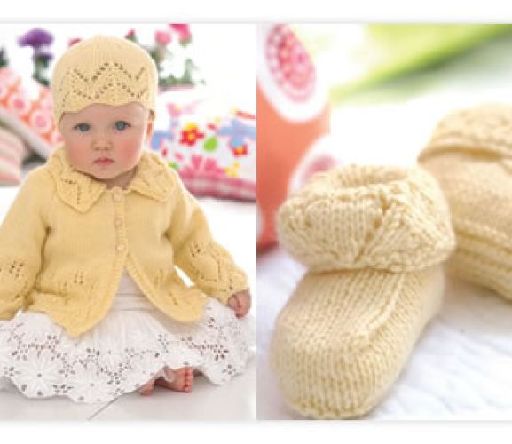 Cute Baby Crochet Hat & Booties Free Pattern