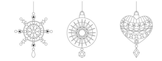 Christmas Embellishments Free Digital Stamps