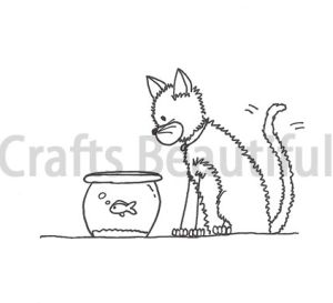 Cheeky Cat & Fish Motif Free Download