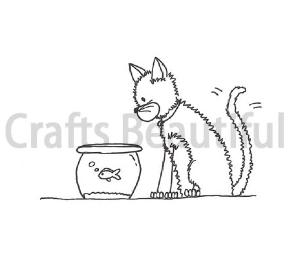 Cheeky Cat & Fish Motif Free Download