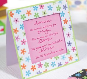 Embossed Sentiment Aperture Card