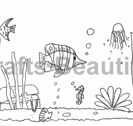 Nautical Tropical Fish Free Digital Stamp Nautical Tropical Fish Free Digital Stamp