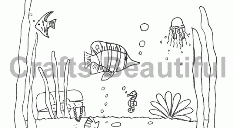 Nautical Tropical Fish Free Digital Stamp Nautical Tropical Fish Free Digital Stamp