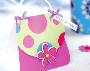 Girly Handbag Shaped Card Girly Handbag Shaped Card