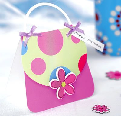 Girly Handbag Shaped Card