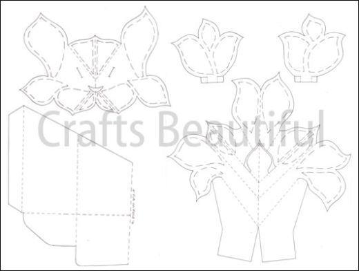 Pop-up Vase Card Template