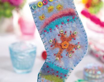 Needle Felted Christmas Stocking