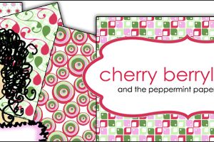 Peppermint Pink & Green Free Papers