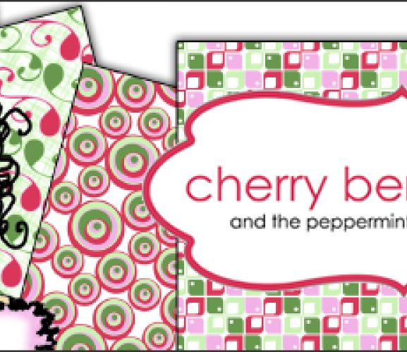 Peppermint Pink & Green Free Papers