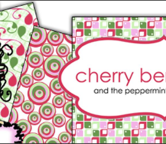 Peppermint Pink & Green Free Papers