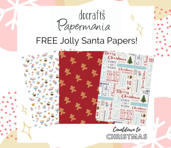 Countdown to Christmas: docrafts Jolly Santa Free Printable Papers