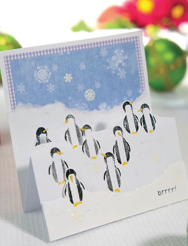 Penguin Christmas Step Card