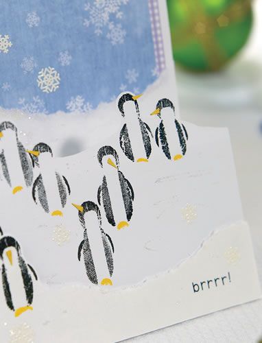 Penguin Christmas Step Card