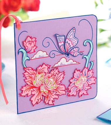 Oriental Inspired Painted Greeting Cards