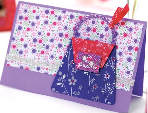 Bead Strap Handbag Card