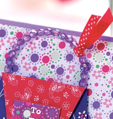 Bead Strap Handbag Card
