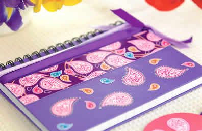 Stylish Painted Papercraft Notepad, Tag & Card