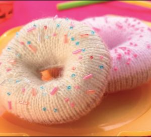 Knitted Beaded Doughnuts Free Project