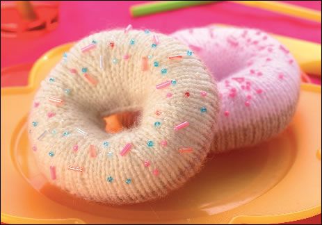 Knitted Beaded Doughnuts Free Project