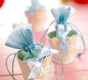 Vintage Ivory Wedding Favour Buckets