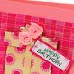 Fabric Roses Topped Present Card