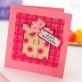 Fabric Roses Topped Present Card