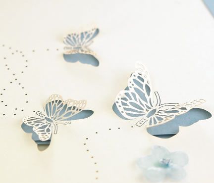 3 D Butterfly Wedding Invitations Free Craft Project