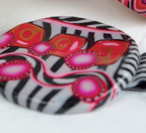 Retro Polymer Clay Pendants