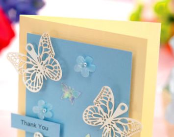 Butterfly Wedding Thank You Card Butterfly Wedding Thank You Card