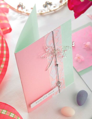 Simple Diamanté Feather Thank You Cards