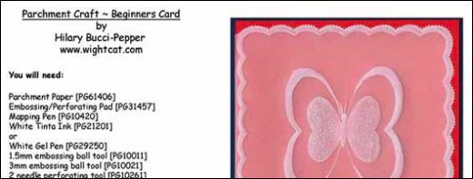 Parchment Craft Butterfly Card Free Project