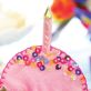 Stitched & Beaded Felt Cupcake
