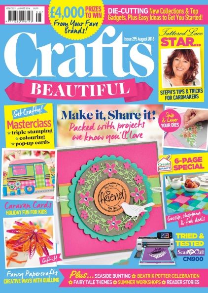 Crafts Beautiful August 2016 Issue 295 Template Pack