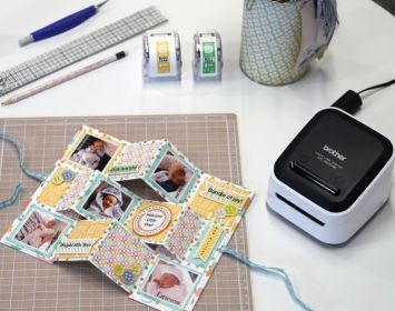 Make a Baby Mini Photo Book Using the Brother VC-500W Craft Label Printer Make a Baby Mini Photo Book Using the Brother VC-500W Craft Label Printer